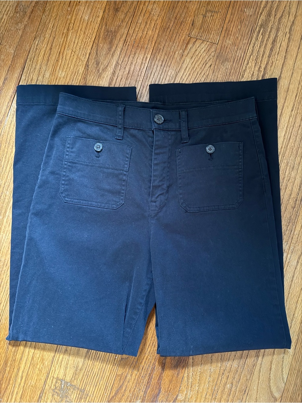 Slim wide leg chino pant